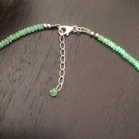 S.S. Beaded emerald necklace - Picture 4 of 5